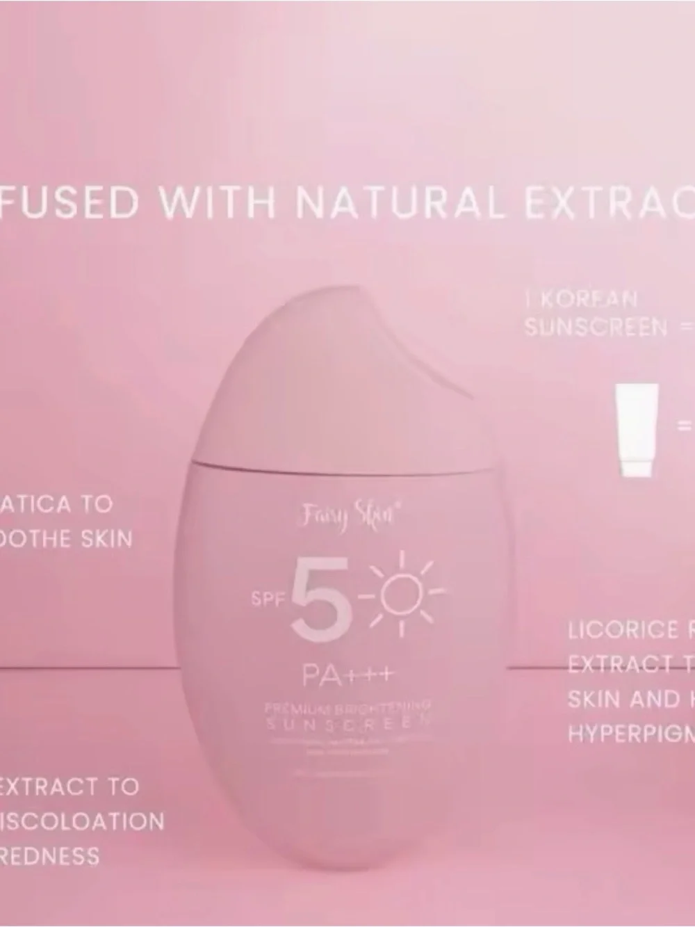 Pink Premium Brightening Sunscreen SPF 50+ PA++++ (fairy skin)